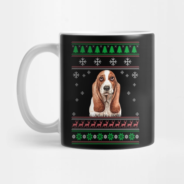 Cute Basset Hound Dog Lover Ugly Christmas Sweater For Women And Men Funny Gifts by uglygiftideas